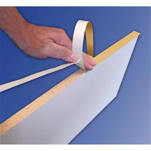 White Solid PVC 15/16" Roll FastEdge- FastCap
