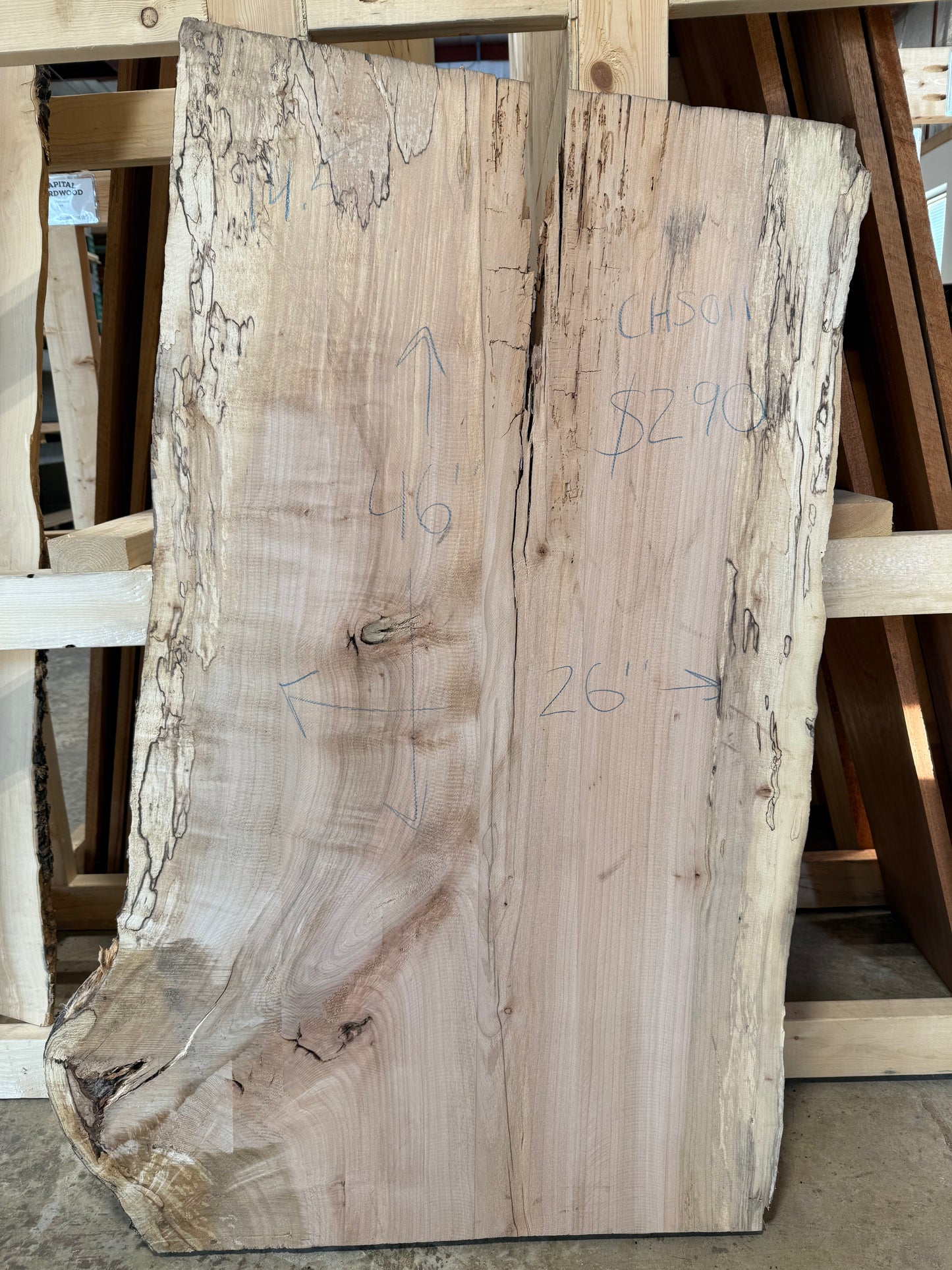 Spalted Maple Slab CHS011