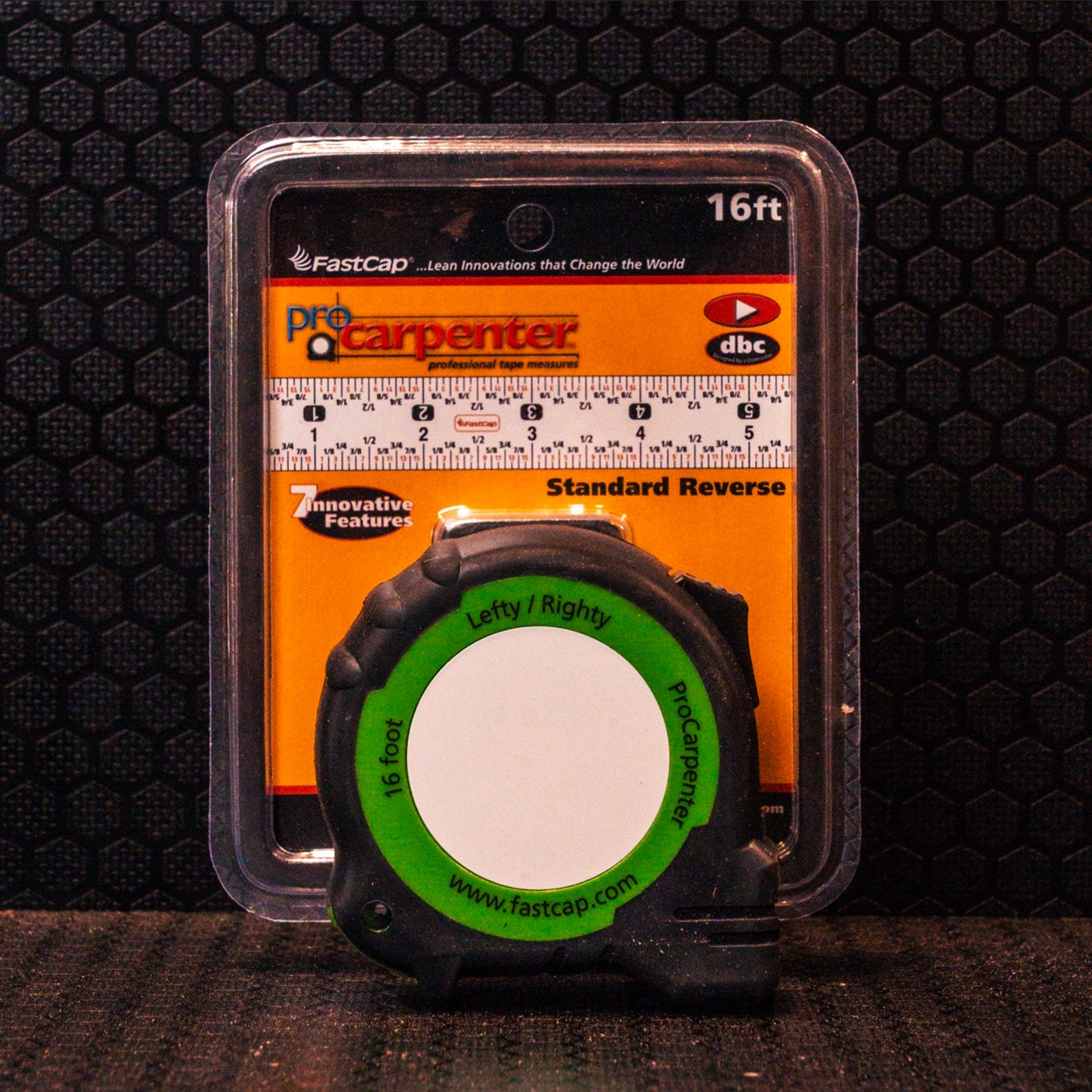 Lefty/Righty PSSR-16 Reverse Read ProCarpenter Tape Measure - FastCap